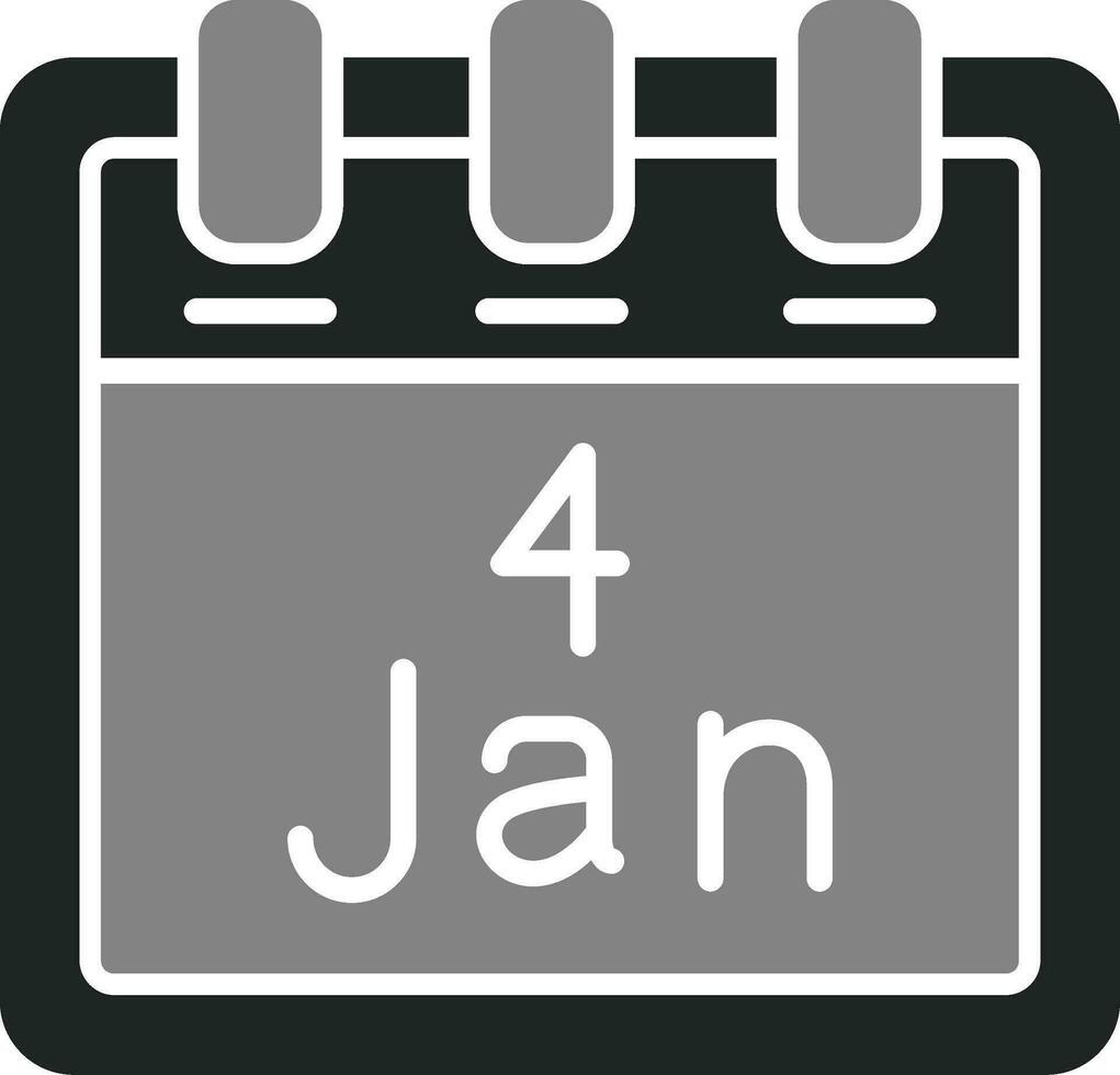 Januar 4 Vektor Symbol