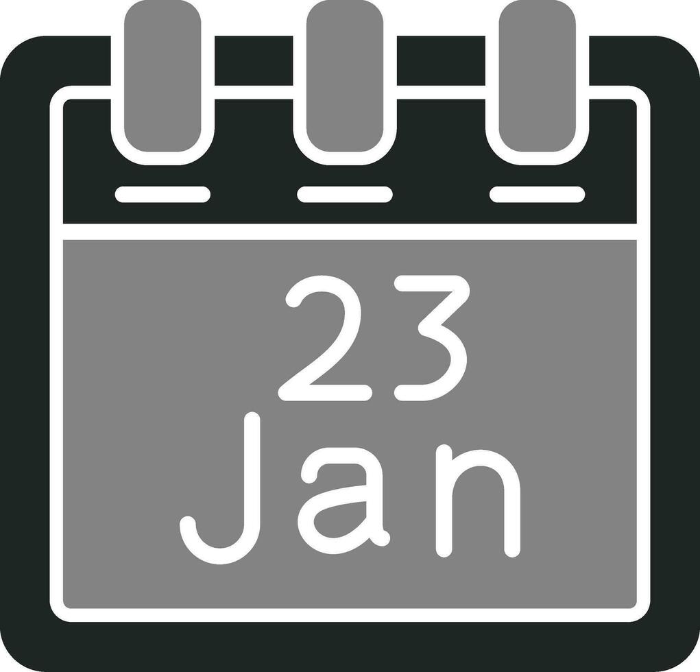 Januar 23 Vektor Symbol