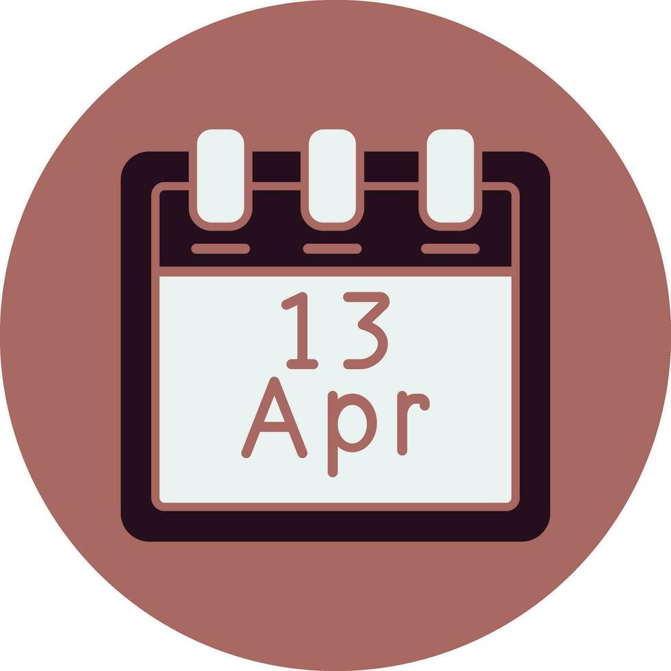 April 13 Vektor Symbol