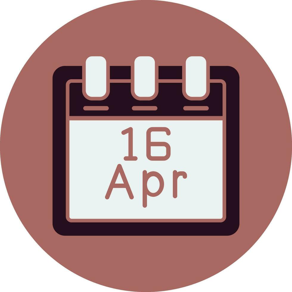 April 16 Vektor Symbol