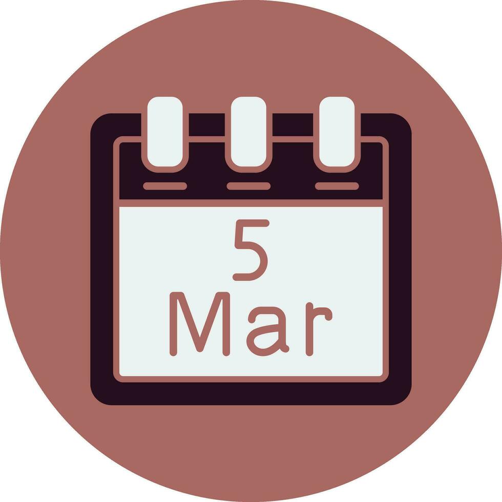 März 5 Vektor Symbol