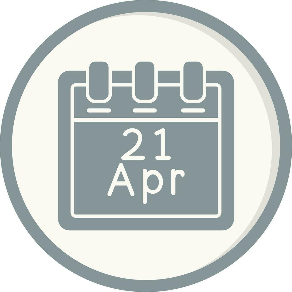 April 21 Vektor Symbol