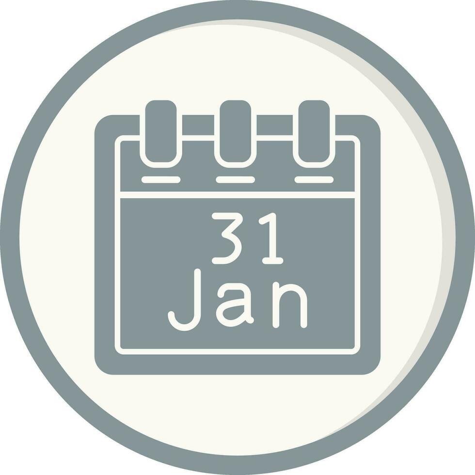 januari 31 vektor ikon