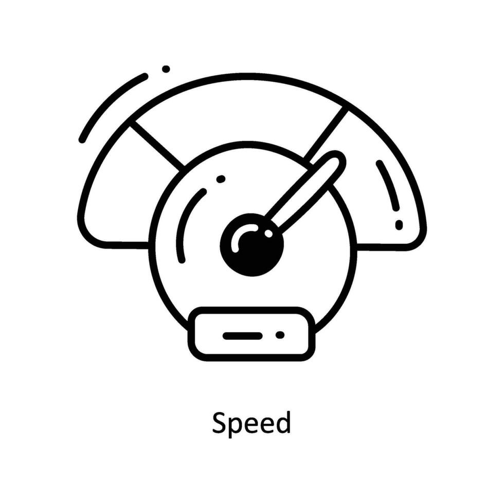 hastighet klotter ikon design illustration. börja symbol på vit bakgrund eps 10 fil vektor