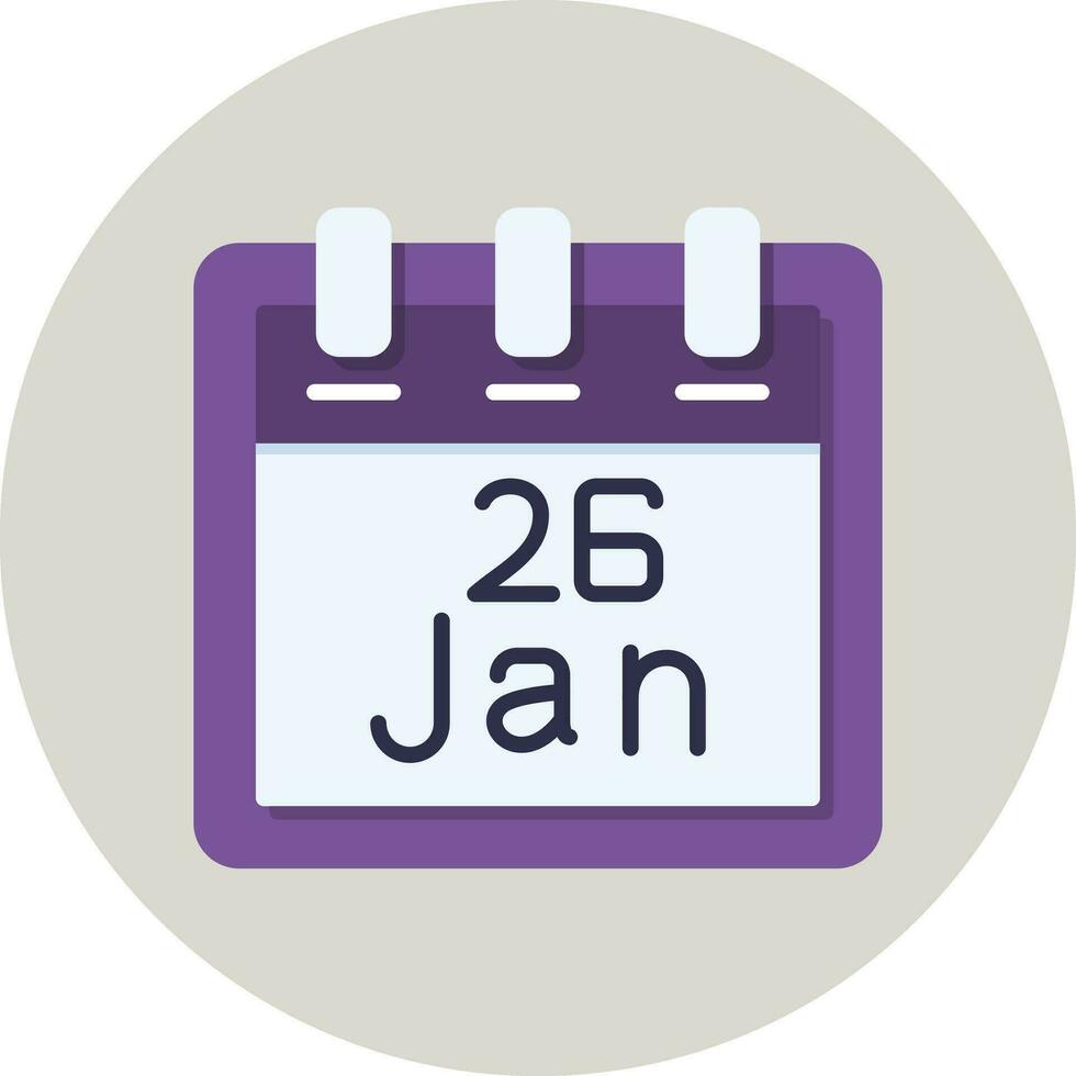 Januar 26 Vektor Symbol