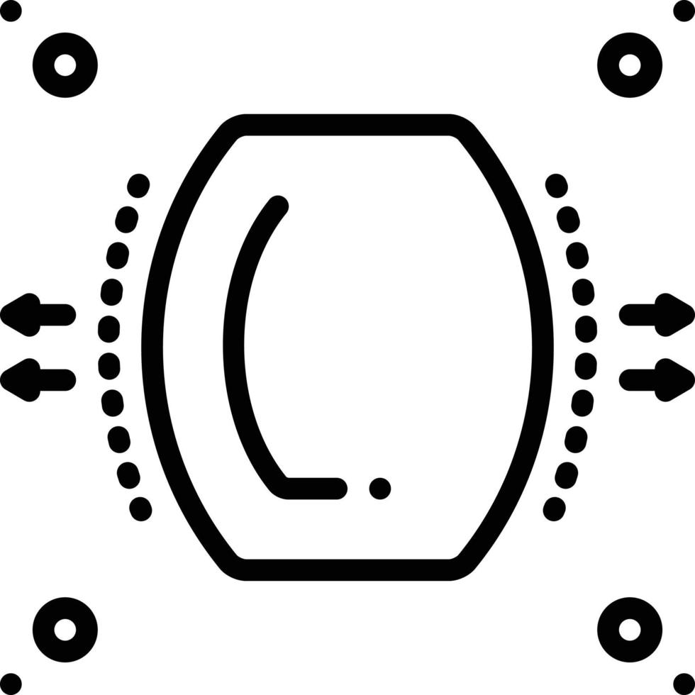 Liniensymbol für Dispersion vektor