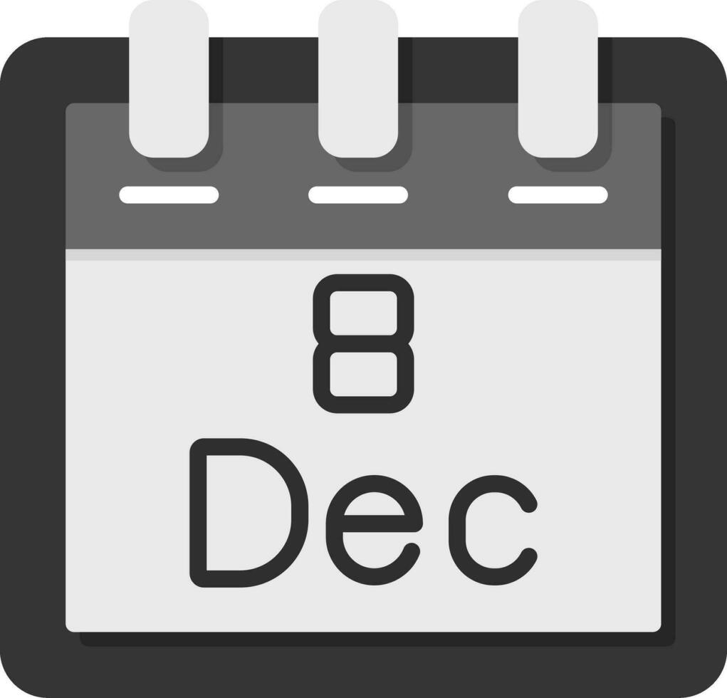 Dezember 8 Vektor Symbol