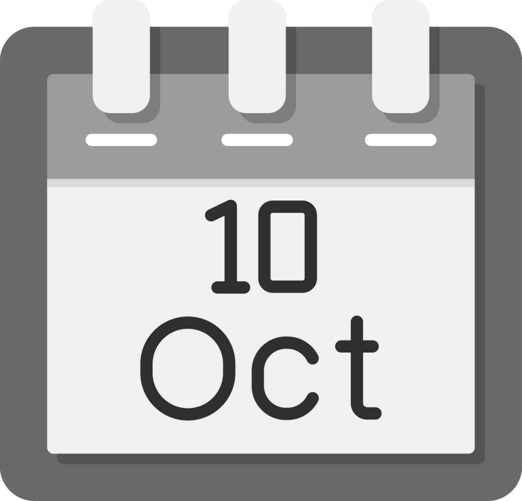 Oktober 10 Vektor Symbol