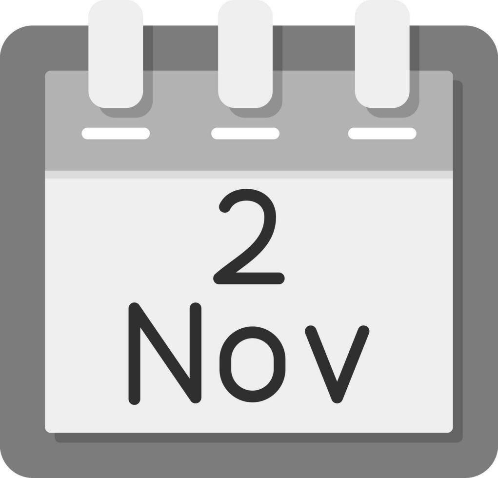 november 2 vektor ikon