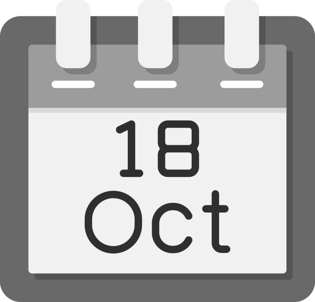 Oktober 18 Vektor Symbol