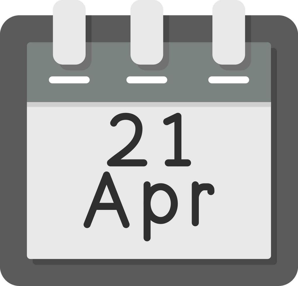 april 21 vektor ikon