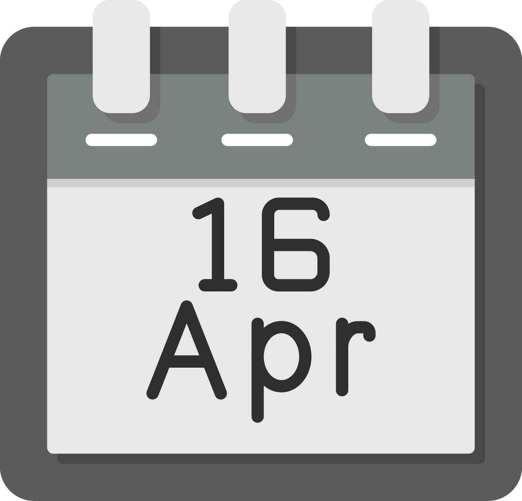 April 16 Vektor Symbol