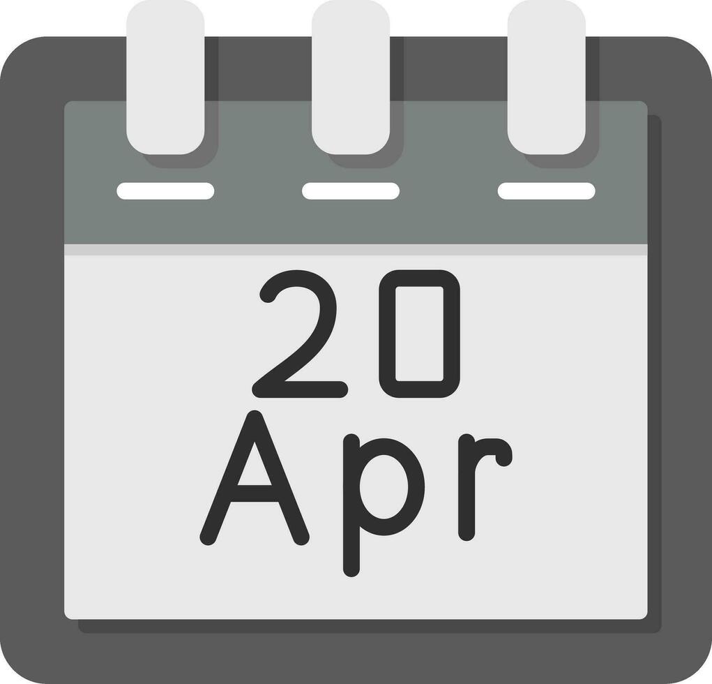april 20 vektor ikon