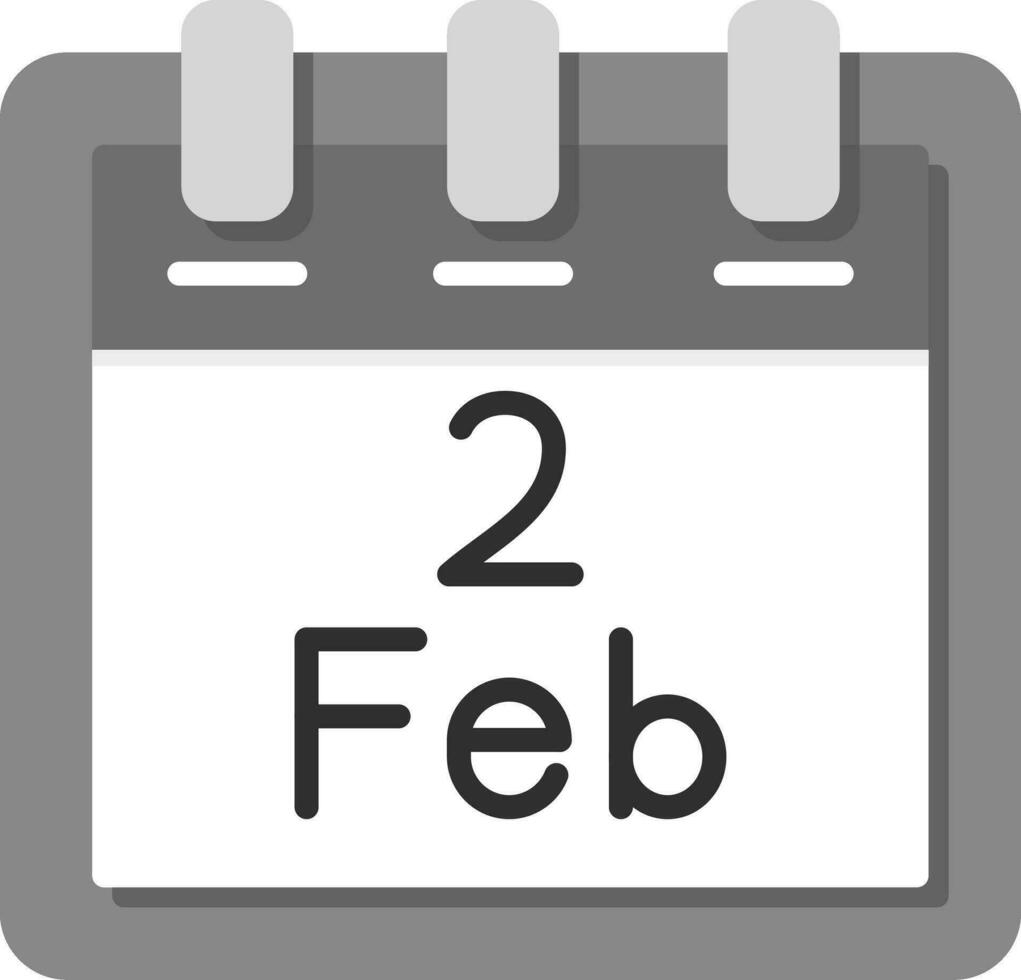 Februar 2 Vektor Symbol