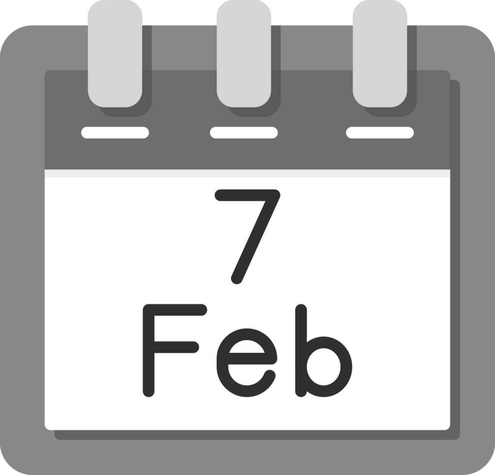 Februar 7 Vektor Symbol