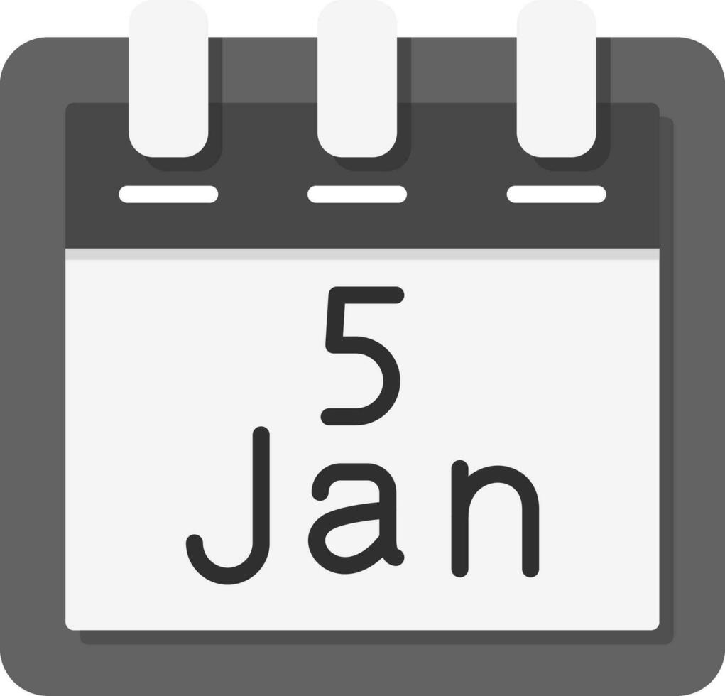 Januar 5 Vektor Symbol