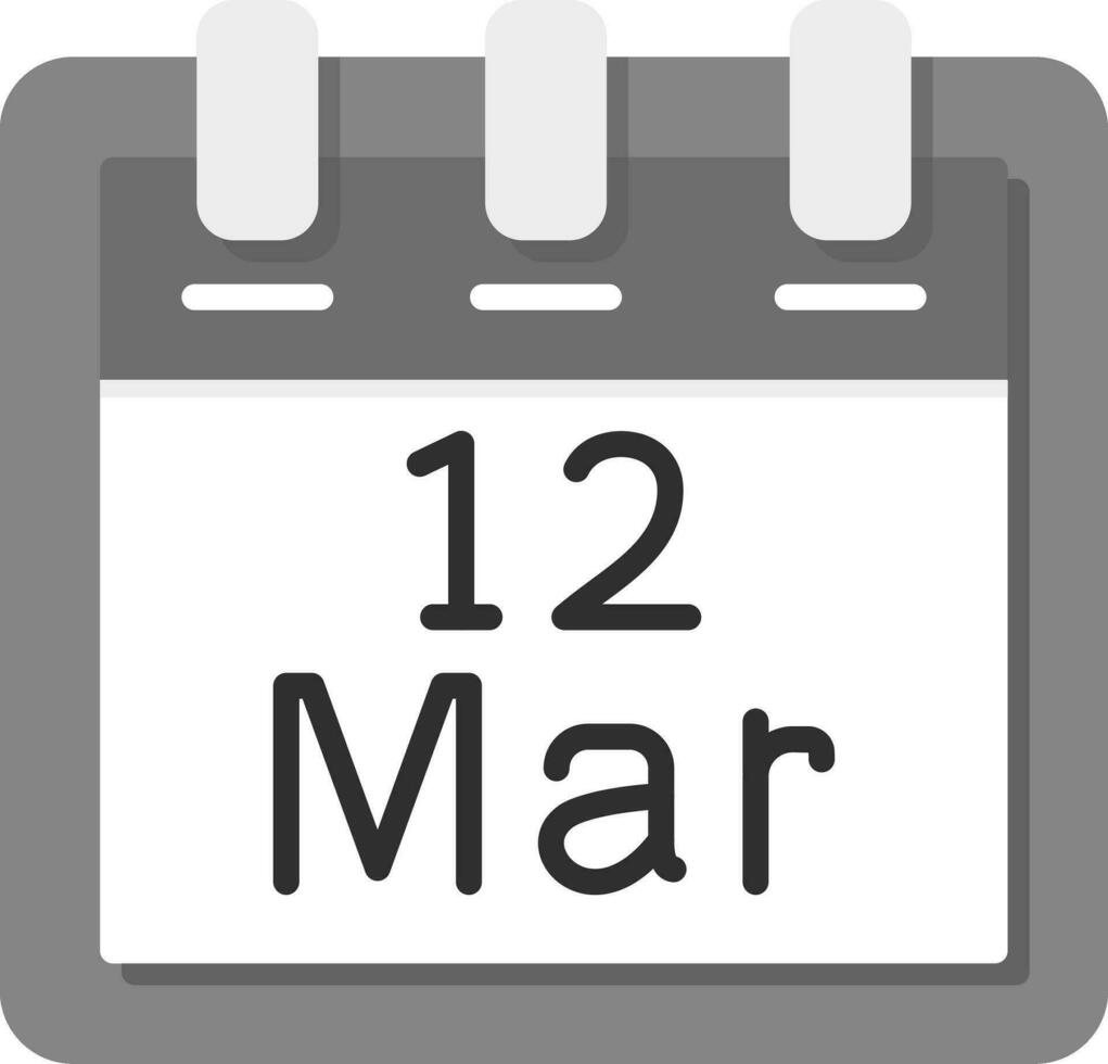 März 12 Vektor Symbol