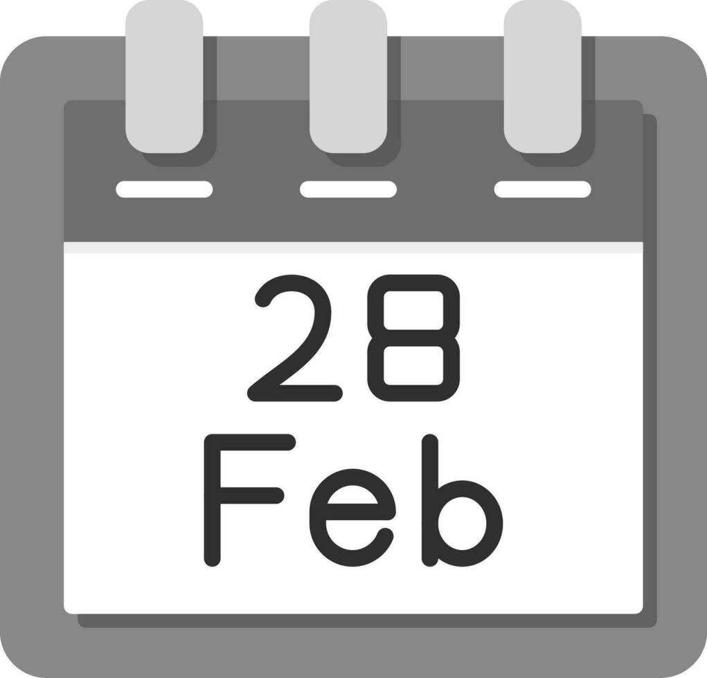 februari 28 vektor ikon