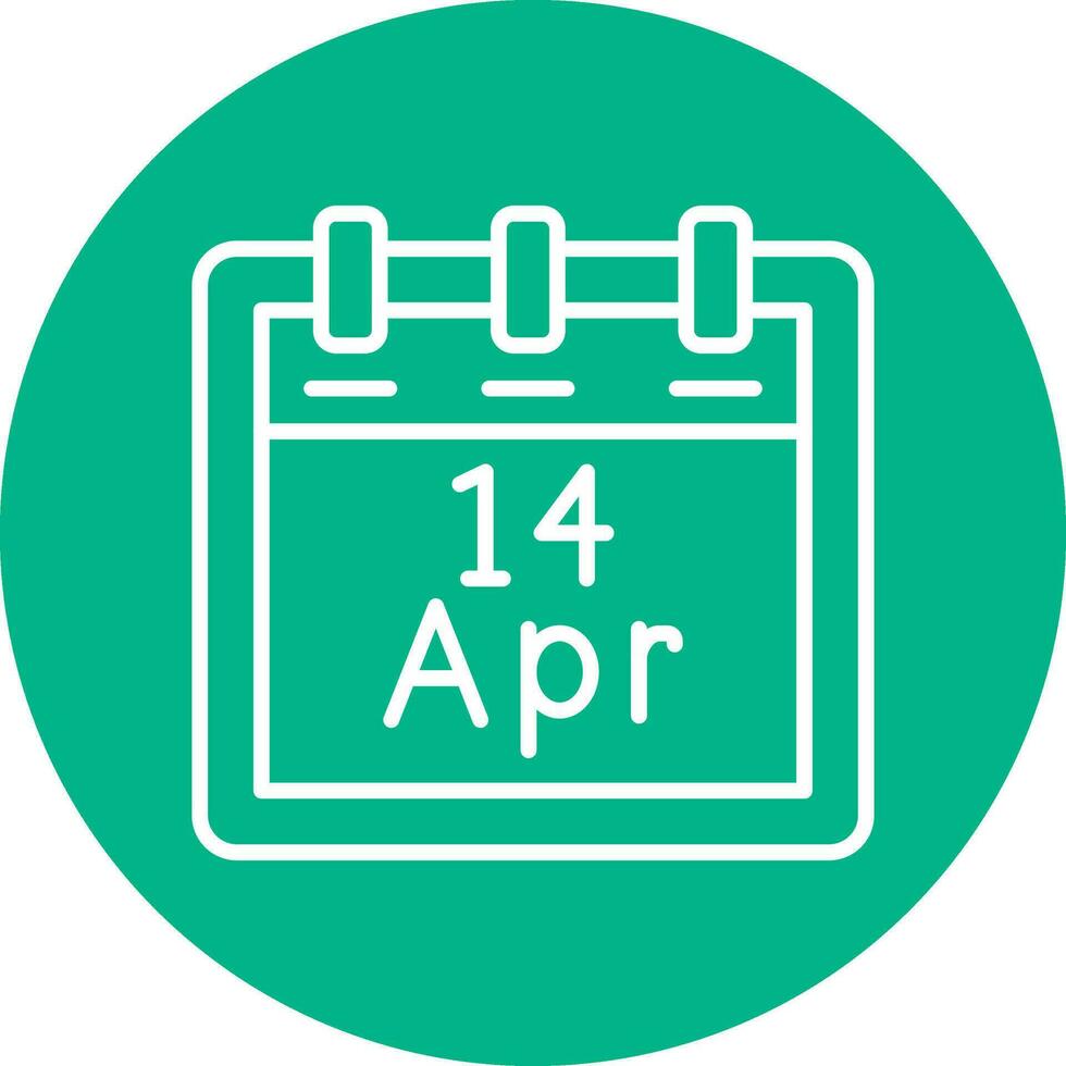 april 14 vektor ikon