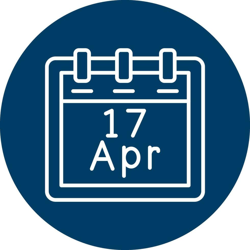 april 17 vektor ikon