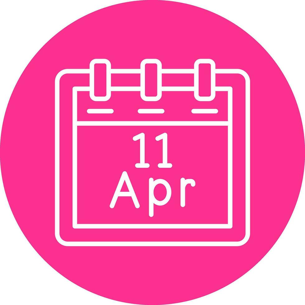 april 11 vektor ikon
