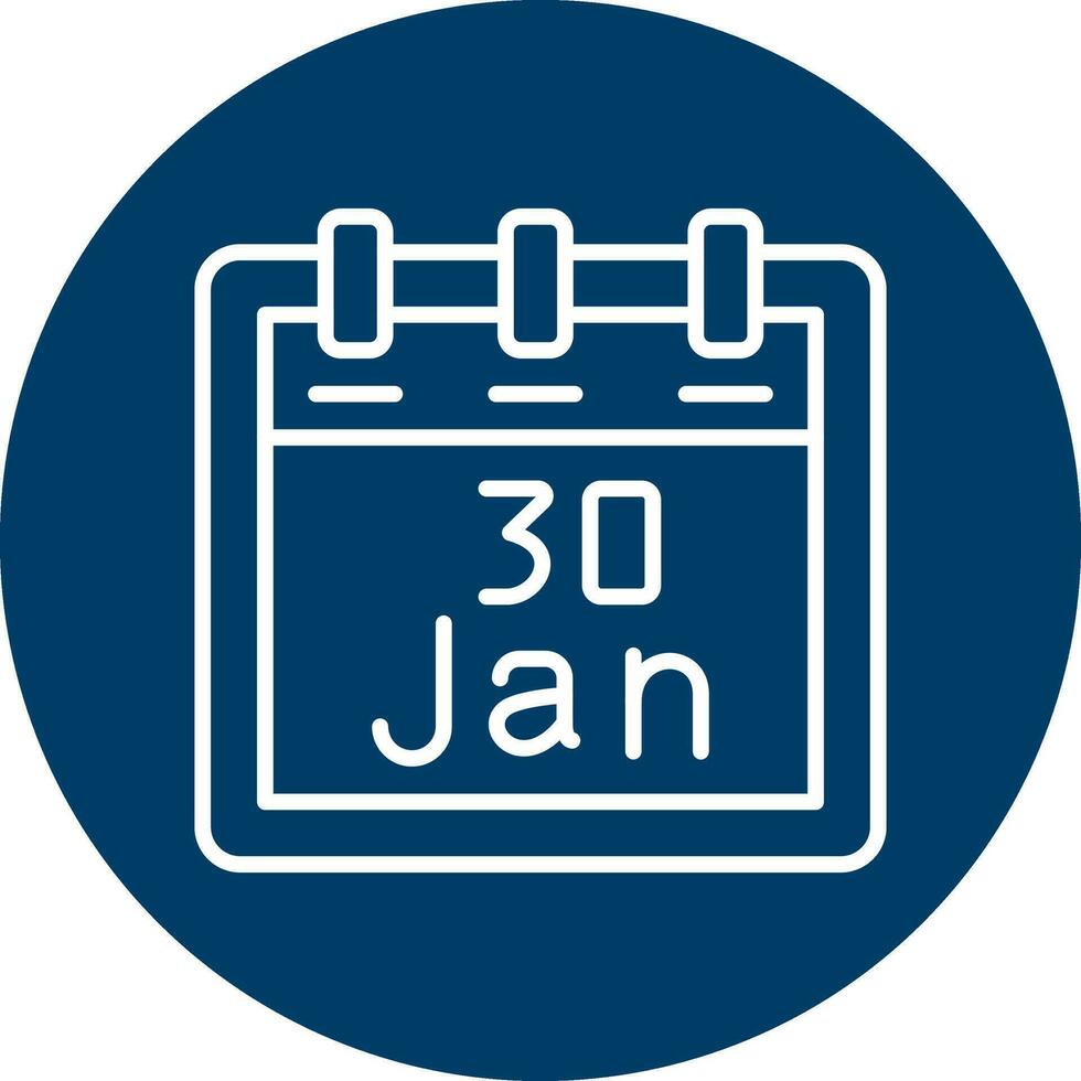 Januar 30 Vektor Symbol