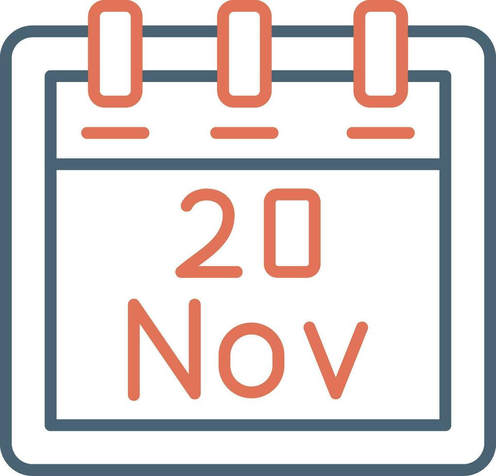 November 20 Vektor Symbol