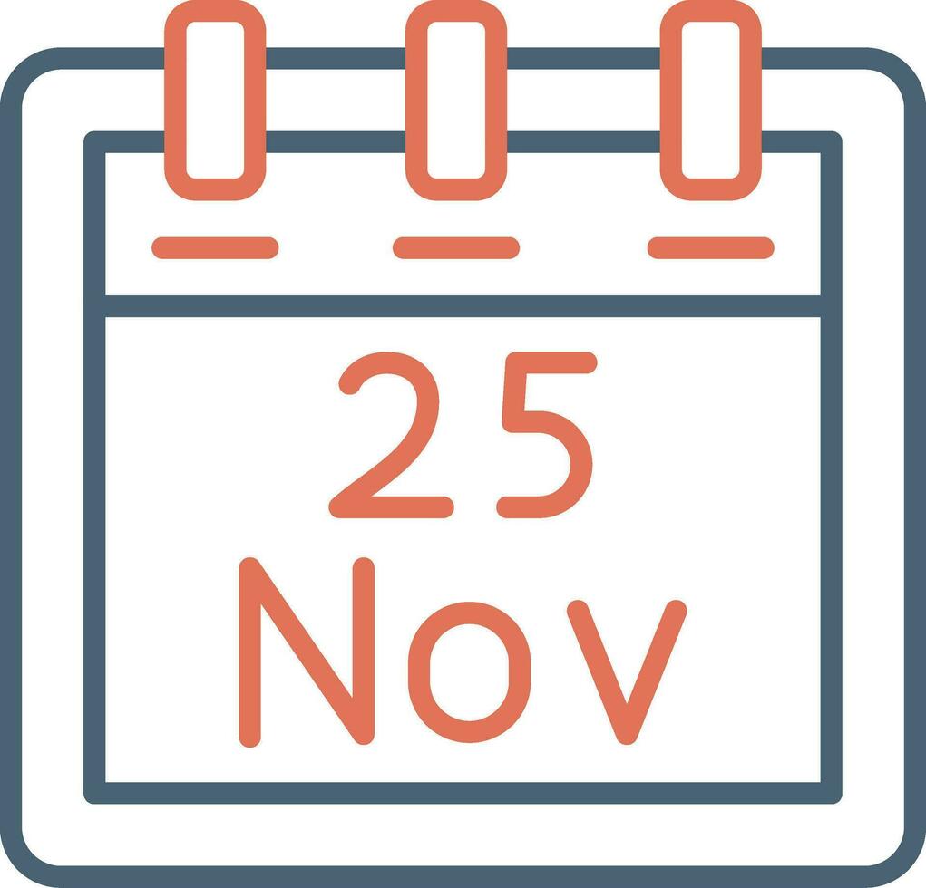 November 25 Vektor Symbol
