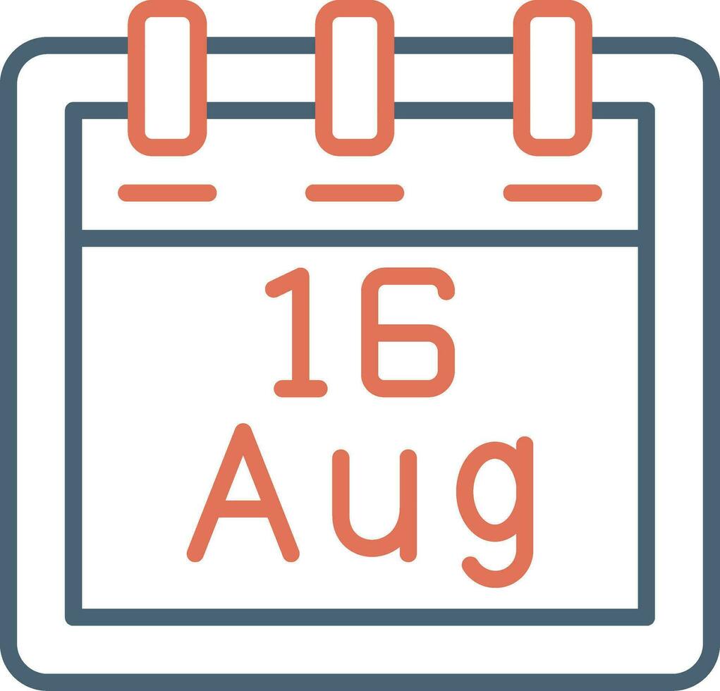 August 16 Vektor Symbol