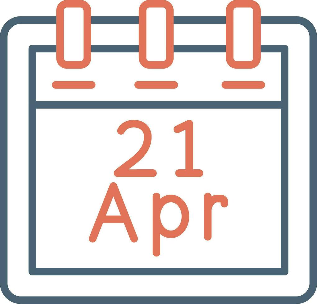 april 21 vektor ikon