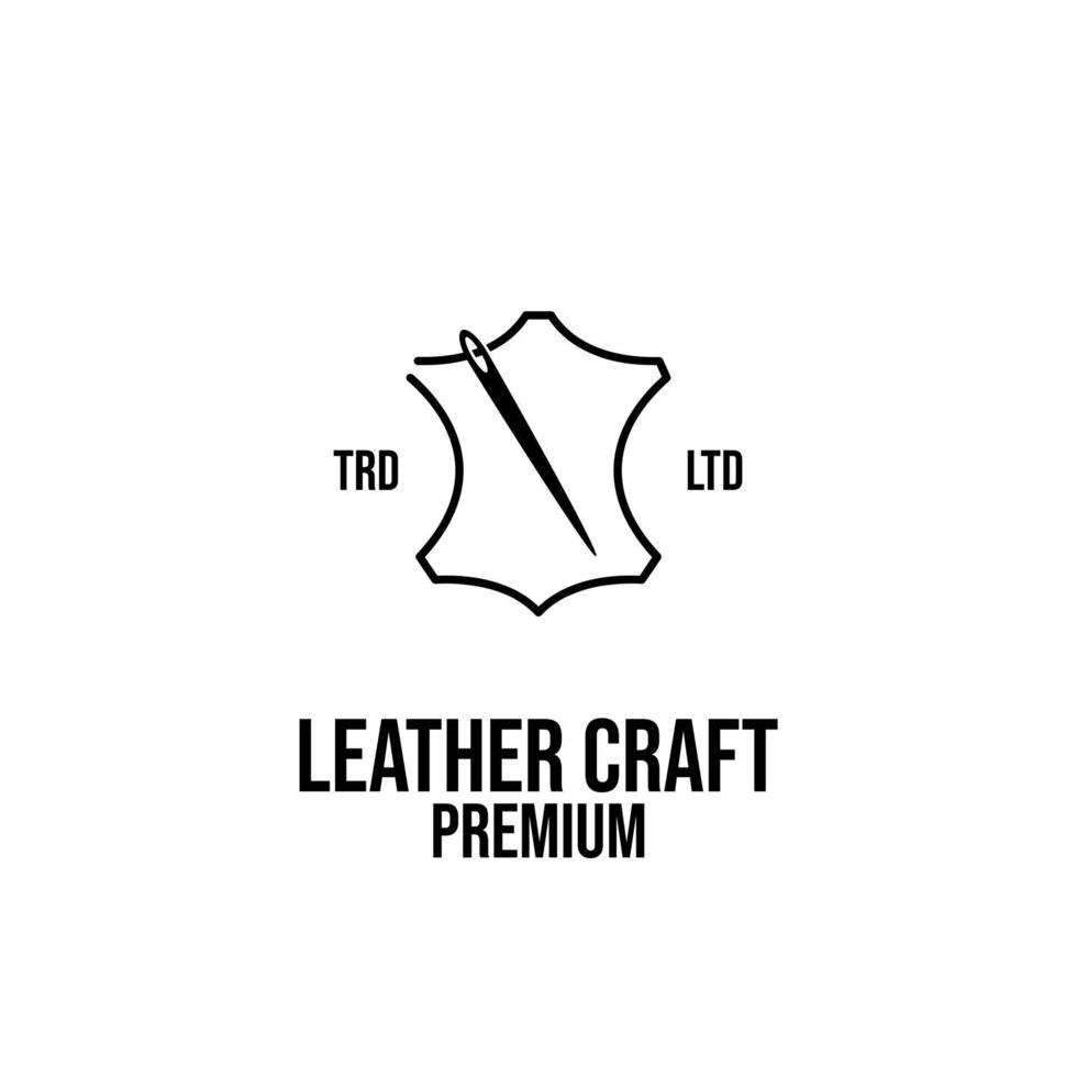 Logo-Icon-Design für Lederhandwerk vektor