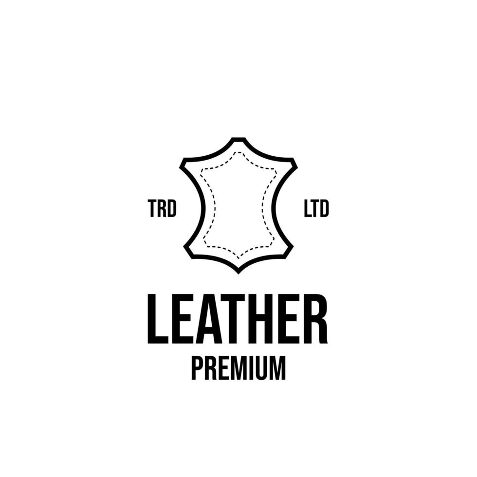 Logo-Icon-Design für Lederhandwerk vektor