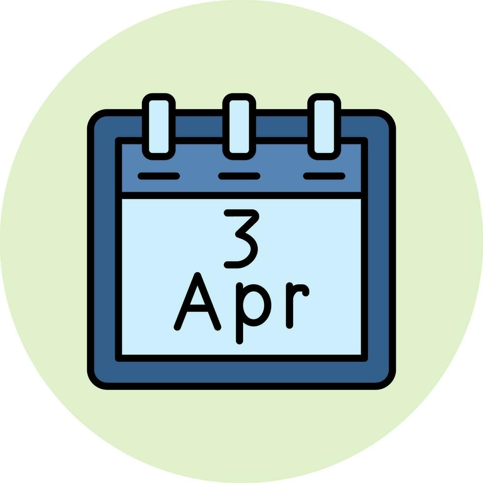 April 3 Vektor Symbol