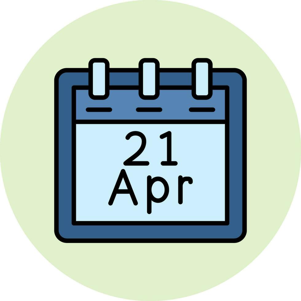 April 21 Vektor Symbol