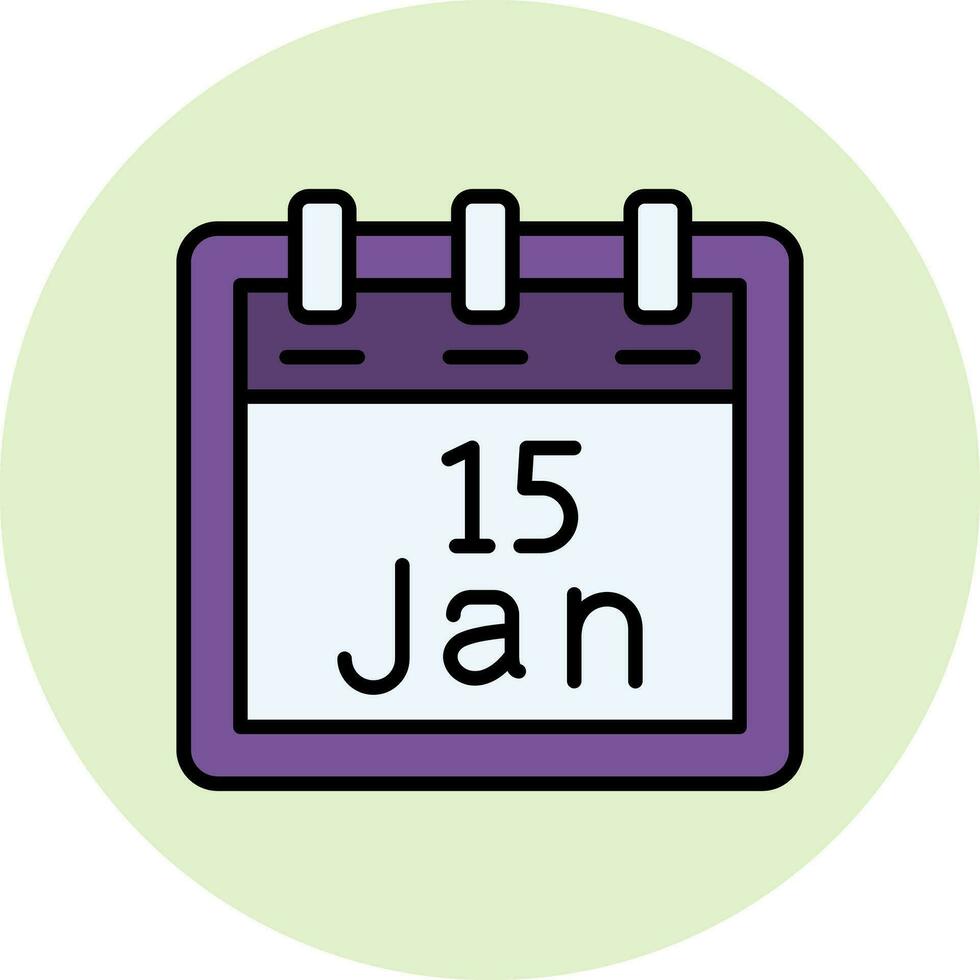 januari 15 vektor ikon