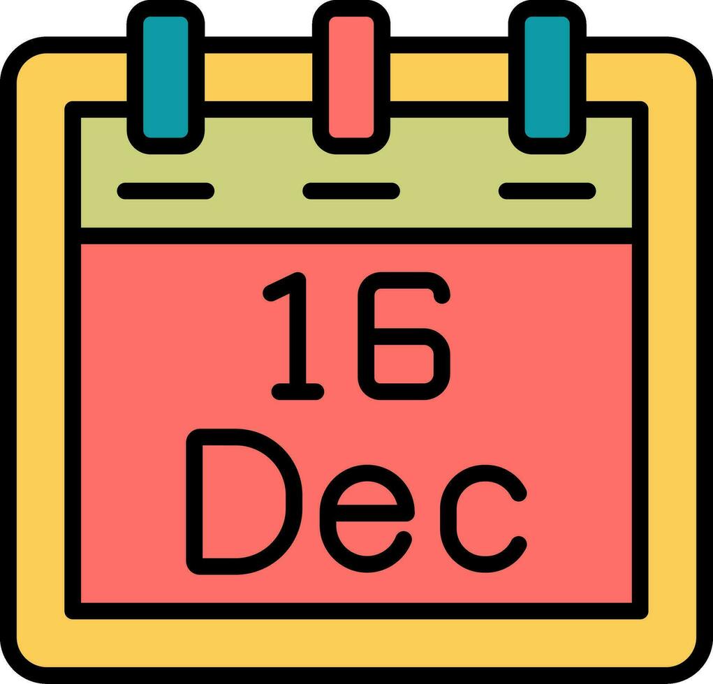 Dezember 16 Vektor Symbol