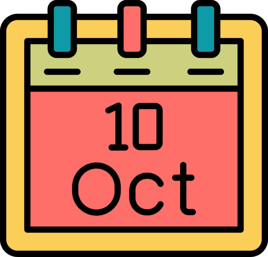 Oktober 10 Vektor Symbol