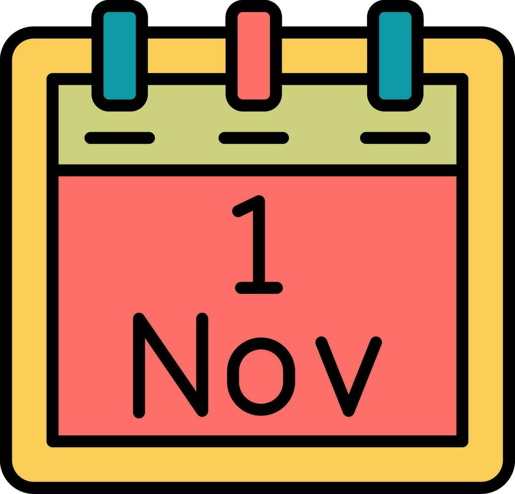 November 1 Vektor Symbol