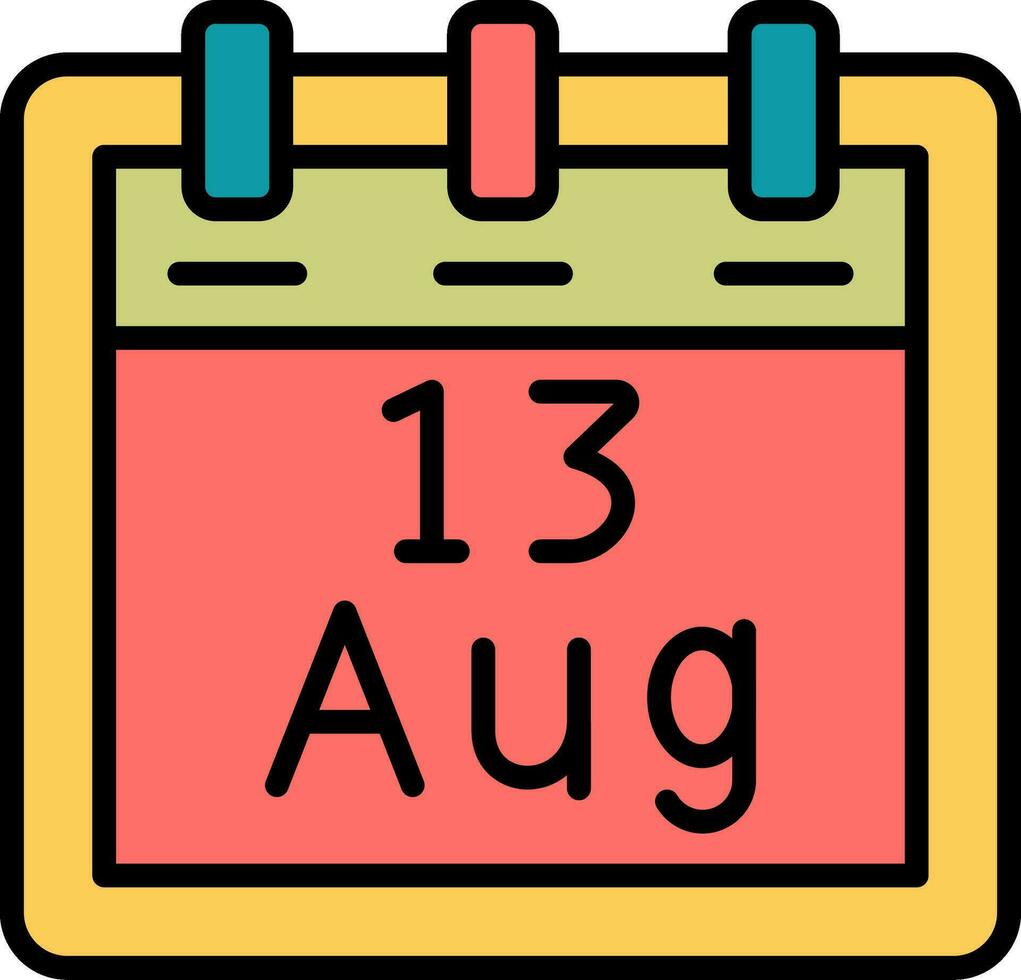 August 13 Vektor Symbol