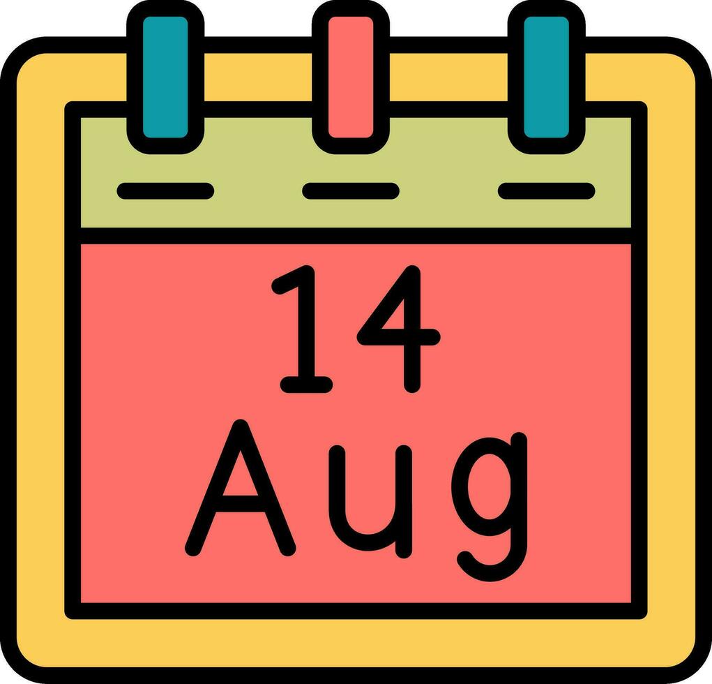 August 14 Vektor Symbol