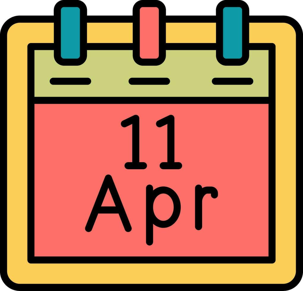 April 11 Vektor Symbol