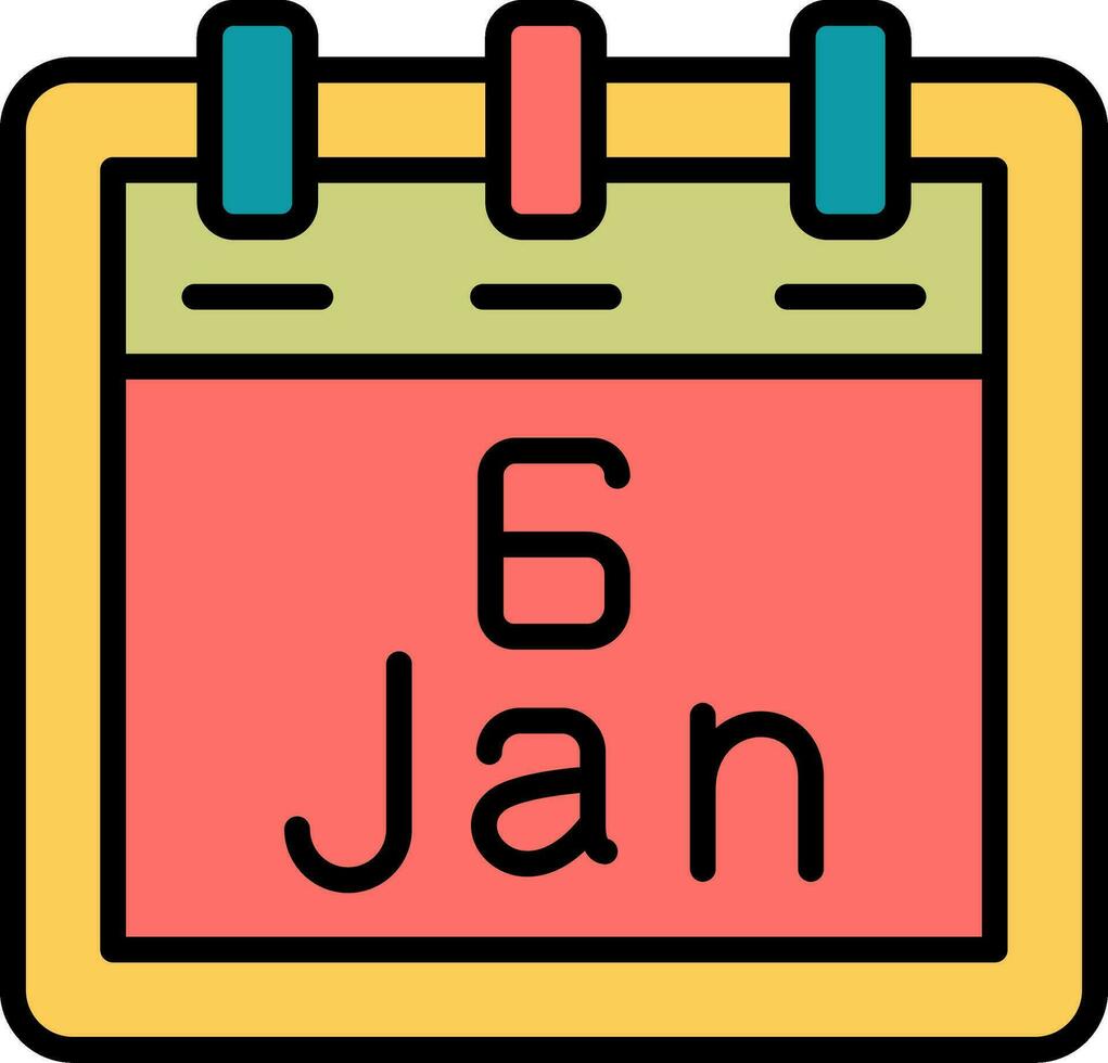 Januar 6 Vektor Symbol