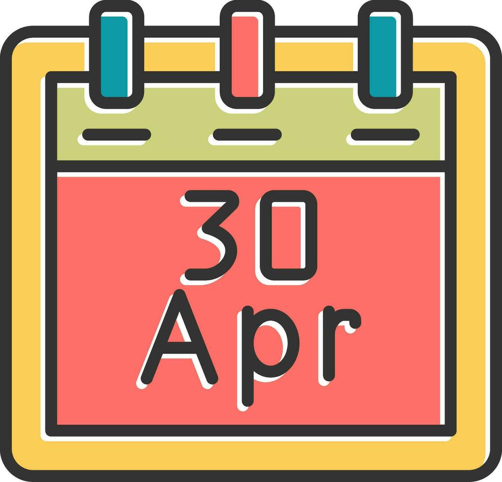 April 30 Vektor Symbol