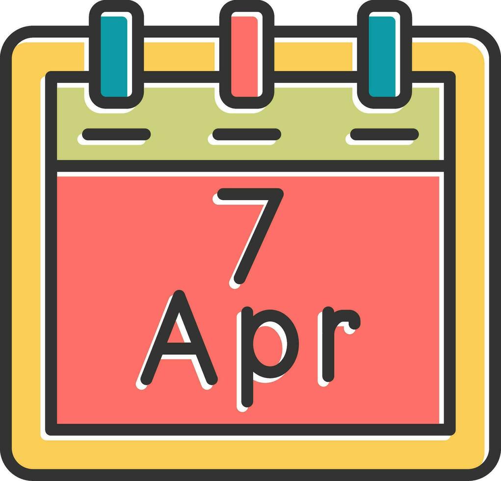 April 7 Vektor Symbol