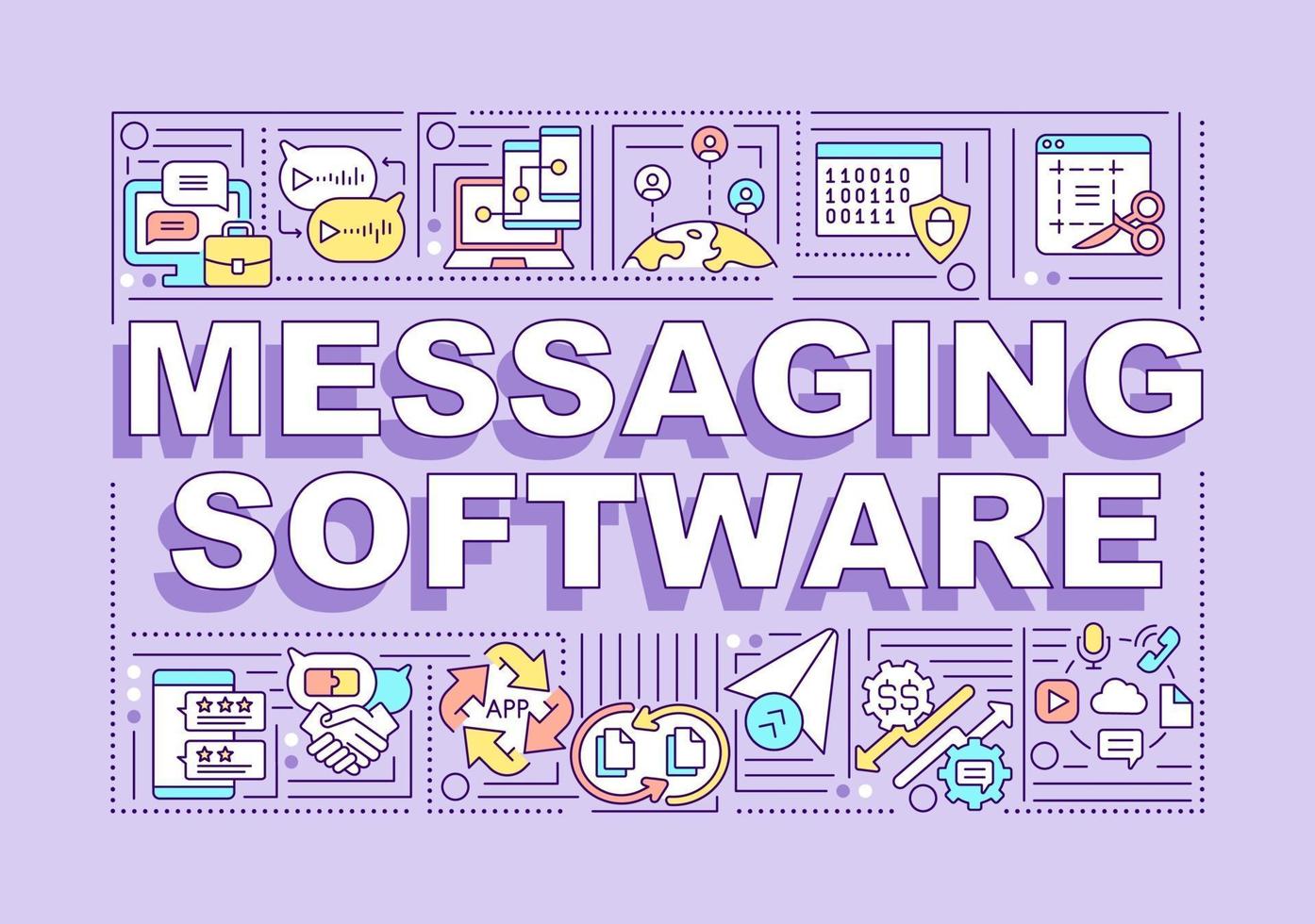 Messaging-Software-Wortkonzepte Banner vektor