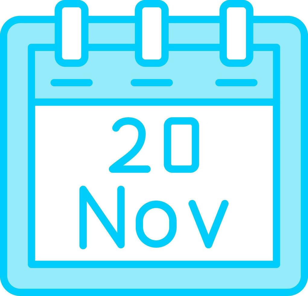 november 20 vektor ikon