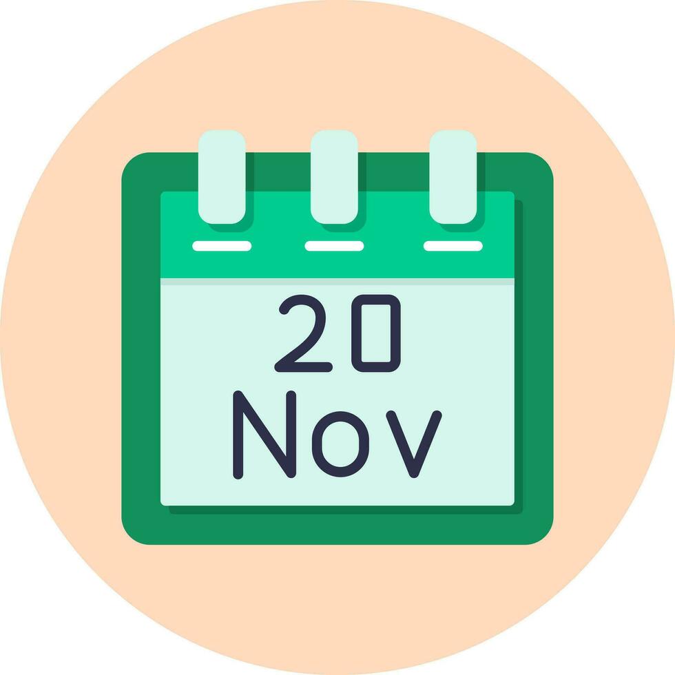 November 20 Vektor Symbol