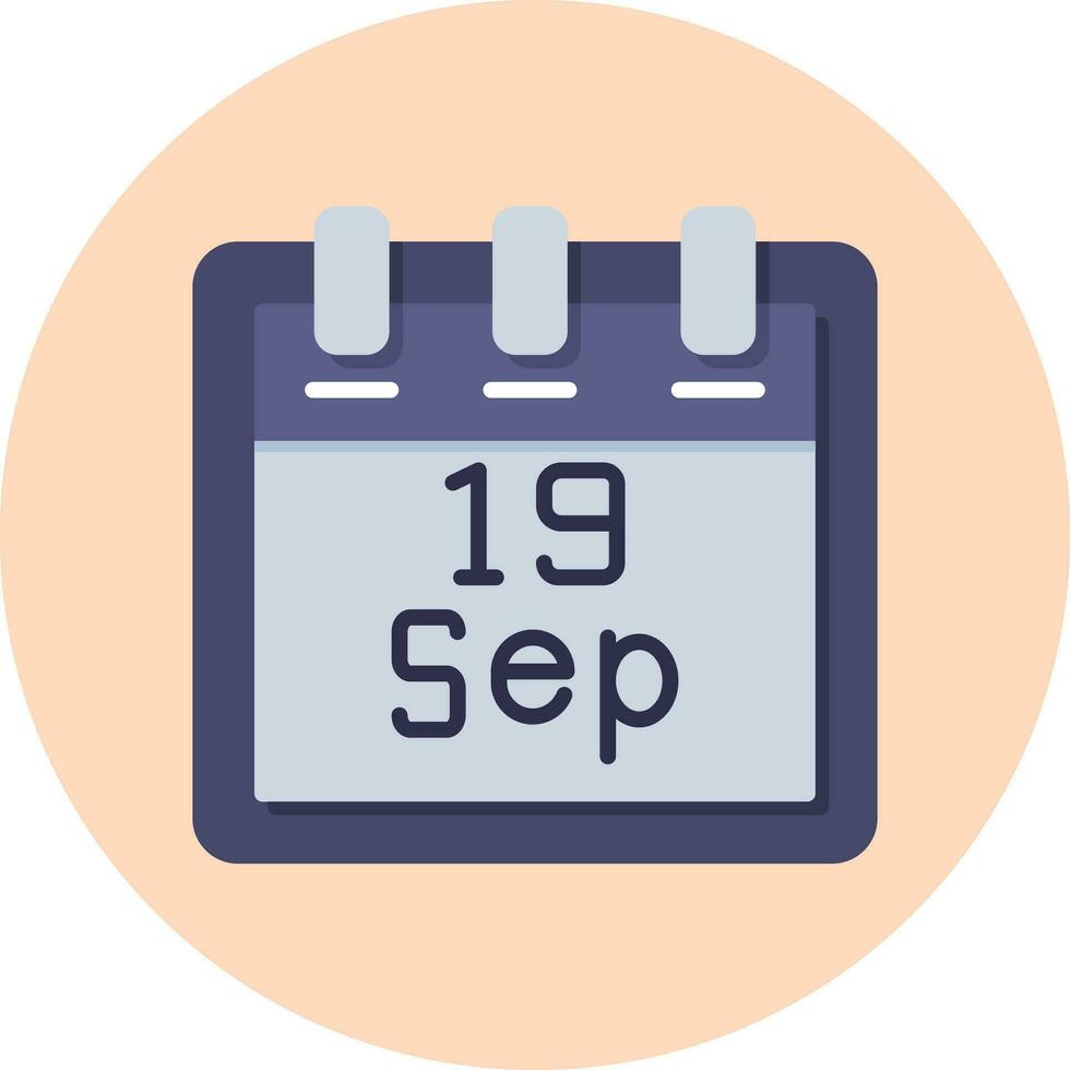 september 19 vektor ikon