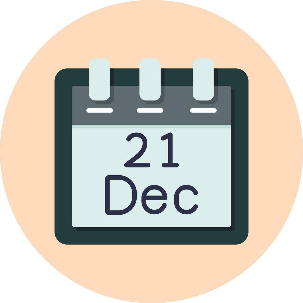 december 21 vektor ikon