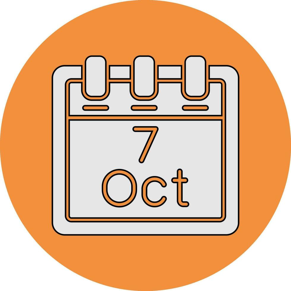 Oktober 7 Vektor Symbol